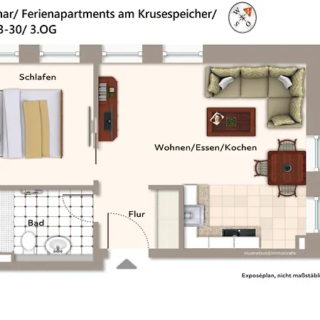 Ferienapartments Am Krusespeicher Ferienapartments Am Krusespeicher 3-30 Lejlighed